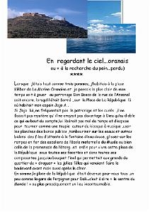 EN REGARDANT LE CIEL ORANAIS OU A LA RECHERCHE DU PAIN PERDU_000001